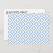 Light Blue und White Meander Postkarte (Vorne/Hinten)