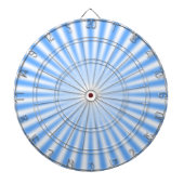 Light Blue und White Rays Dart Board Dartscheibe (vorne)