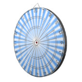 Light Blue und White Rays Dart Board Dartscheibe (Vorderseite rechts)