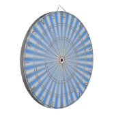 Light Blue und White Rays Dart Board Dartscheibe (Vorderseite Links)