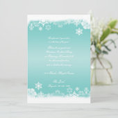 Light Blue und White Snowflake Weihnachts-Party Einladung (Stehend Vorderseite)