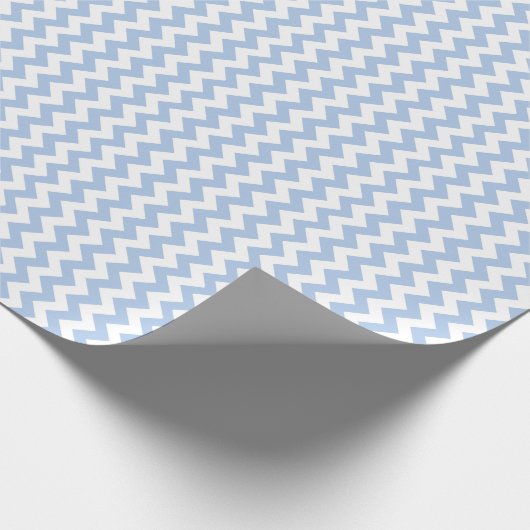 Light Blue und White Zigzag Geschenkpapier (Ecke)