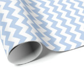 Light Blue und White Zigzag Geschenkpapier (Rolleneckpunkt)