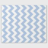 Light Blue und White Zigzag Geschenkpapier (Flach)