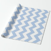 Light Blue und White Zigzag Geschenkpapier (Ungerollt)