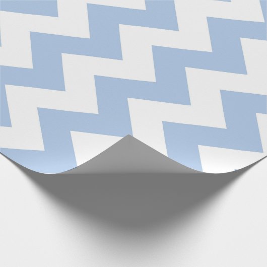 Light Blue und White Zigzag Geschenkpapier (Ecke)