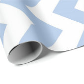 Light Blue und White Zigzag Geschenkpapier (Rolleneckpunkt)