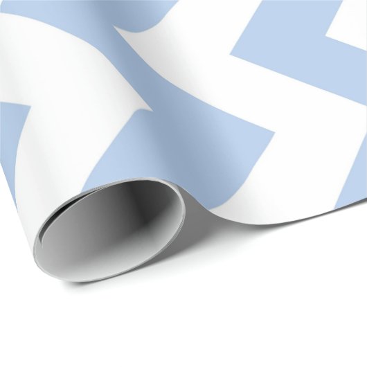 Light Blue und White Zigzag Geschenkpapier (Rolleneckpunkt)