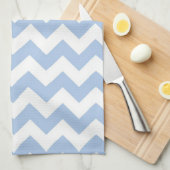 Light Blue und White Zigzag Geschirrtuch (Viertel Falte)