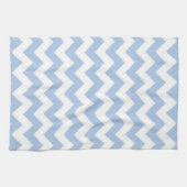Light Blue und White Zigzag Geschirrtuch (Horizontal)