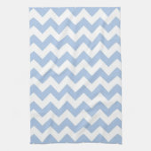 Light Blue und White Zigzag Geschirrtuch (Vertikal)