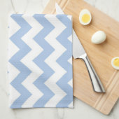 Light Blue und White Zigzag Handtuch (Viertel Falte)