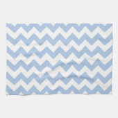 Light Blue und White Zigzag Handtuch (Horizontal)