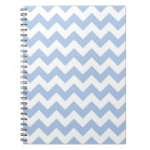 Light Blue und White Zigzag Notizblock (Vorderseite)