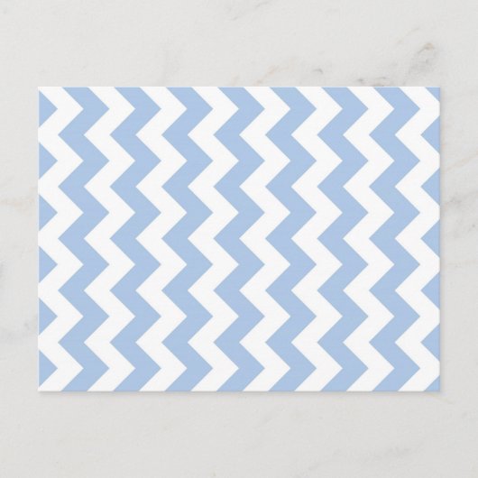 Light Blue und White Zigzag Postkarte (Vorderseite)