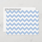 Light Blue und White Zigzag Postkarte (Vorne/Hinten)