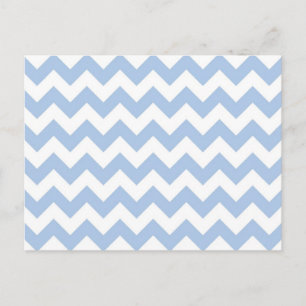 Light Blue und White Zigzag Postkarte