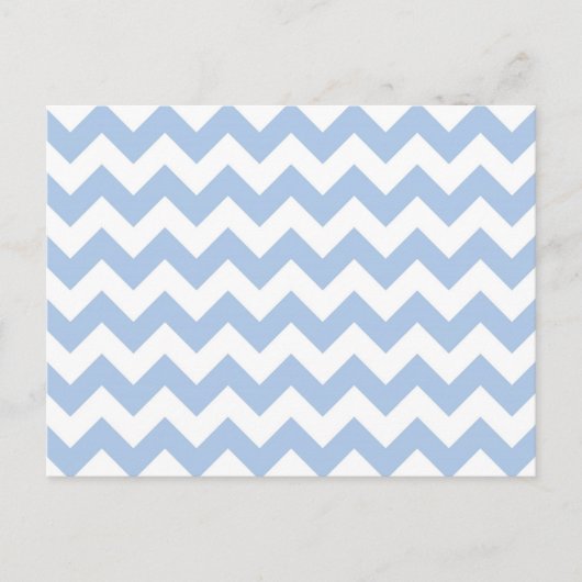 Light Blue und White Zigzag Postkarte (Vorderseite)