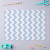 Light Blue und White Zigzag Seidenpapier (Basteln)
