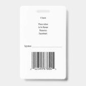 Light Blue Vertikal w Strip Security ID Employee Ausweis (Back)