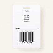 Light Blue Vertikal w Strip Security ID Employee Ausweis (Rückseite)