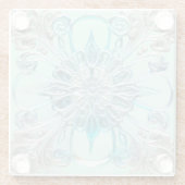 Light Blue Verziert Glass Untersetzer (Rückseite)