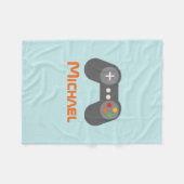 Light Blue Video Game Controller Fleecedecke (Vorderseite (Horizontal))