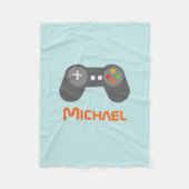 Light Blue Video Game Controller Fleecedecke (Vorderseite)