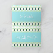 Light Blue Vielen Dank Karte (Innenseite)