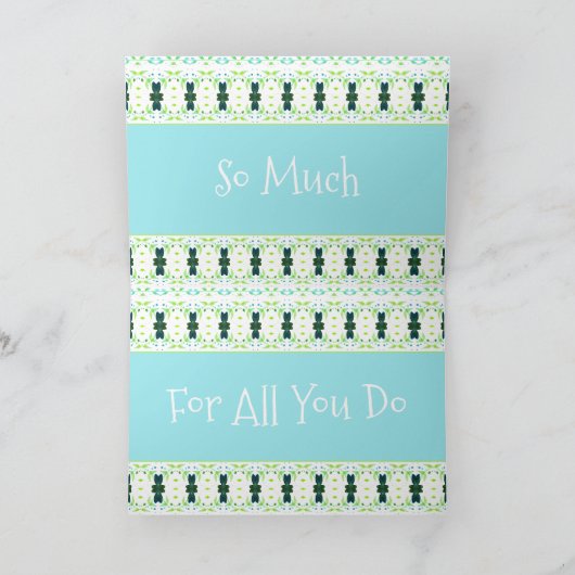 Light Blue Vielen Dank Karte (Innenseite)