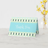 Light Blue Vielen Dank Karte (Gelbe Blume)