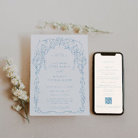 Light Blue Viktorianisch Frame Wedding