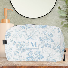 Light Blue Vintag Floral Gemustert Elegante Hübsch Waschbeutel