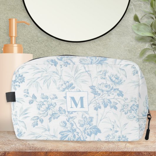 Light Blue Vintag Floral Gemustert Elegante Hübsch Waschbeutel