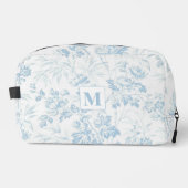 Light Blue Vintag Floral Gemustert Elegante Hübsch Waschbeutel (Vorderseite)