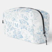 Light Blue Vintag Floral Gemustert Elegante Hübsch Waschbeutel (Rechte Ecke)