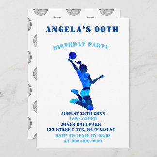 Light Blue Volleyball Geburtstagsparty lädt ein