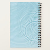 Light Blue Water Ripple Rounded Modern Typografy Notizblock (Rückseite)