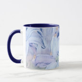 Light Blue Watercolor Blume Tasse (Links)