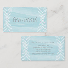 Light Blue Watercolor Deko Business Card Visitenkarte