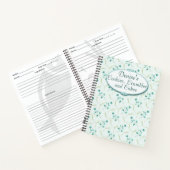 Light Blue Watercolor Eucalyptus Rezept Buch (Innenseite)