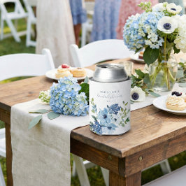 Light Blue Watercolor Floral Brautparty Custom Dosenkühler