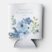 Light Blue Watercolor Floral Brautparty Custom Dosenkühler (Vorderseite)