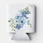 Light Blue Watercolor Floral Brautparty Custom Dosenkühler (Rückseite)