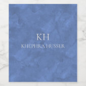 Light Blue Watercolor Weinetikett (Einzelnes Label)