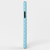 Light Blue Wave Custom Monogram Case-Mate iPhone Hülle (Hinten/Rechts)