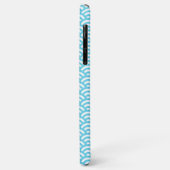 Light Blue Wave Custom Monogram Case-Mate iPhone Hülle (Hinten/Links)