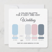 Light Blue Wedding Color Palette Elegant Weddigs Einladung (Rückseite)