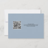 Light Blue Wedding Dankeschön Card mit QR Code (Rückseite)