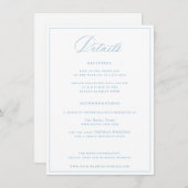 Light Blue Wedding Details Enclosure Card Einladung (Vorne/Hinten)